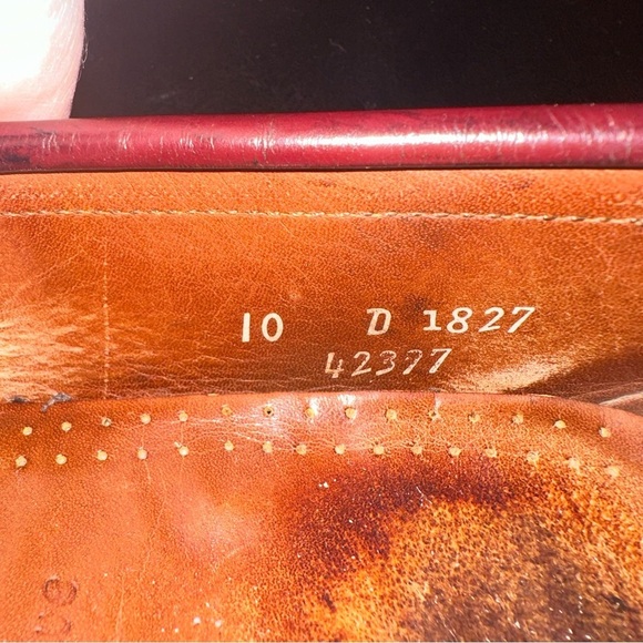 Allen Edmonds Stowe Mens Burgundy Tassel Slip On Designer Loafers 10D - Picture 10 of 10